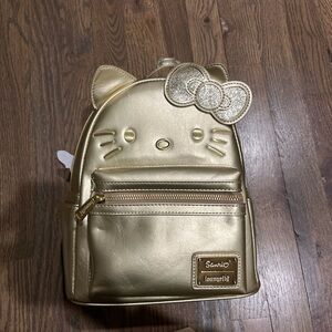 Limited Edition Sanrio Hello Kitty 50th Anniversary Gold Mini Backpack